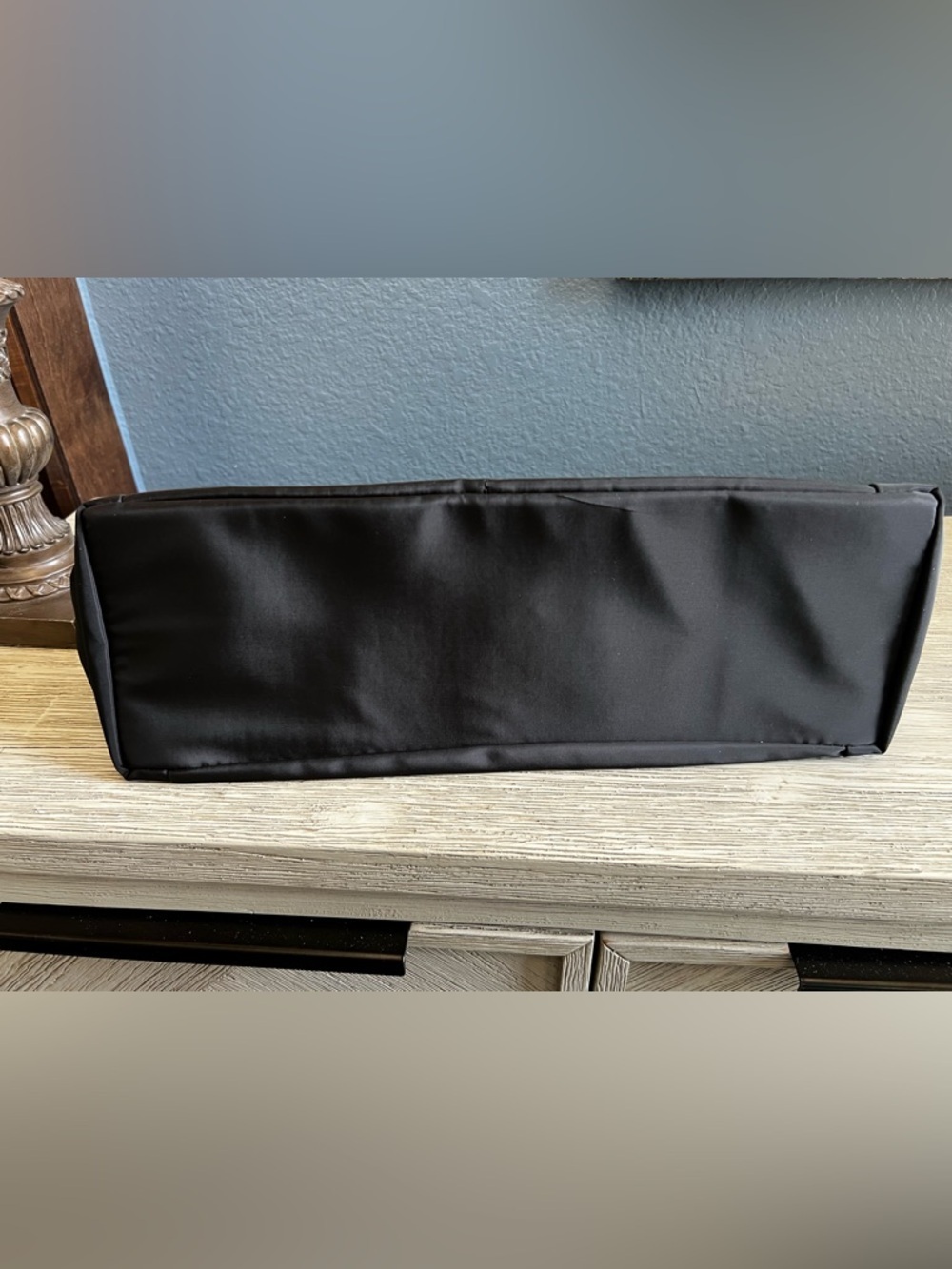 Black Shoulder Tote Bag with Logo Webbing Straps - Picture 5 of 10